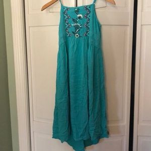 Mudd Long Sleeveless Dress - Aqua - Size L (12)